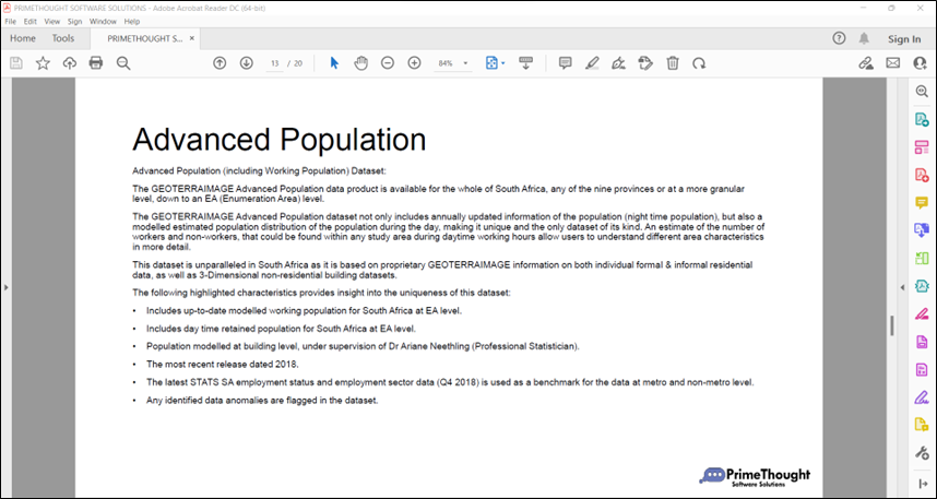 Advanced Population