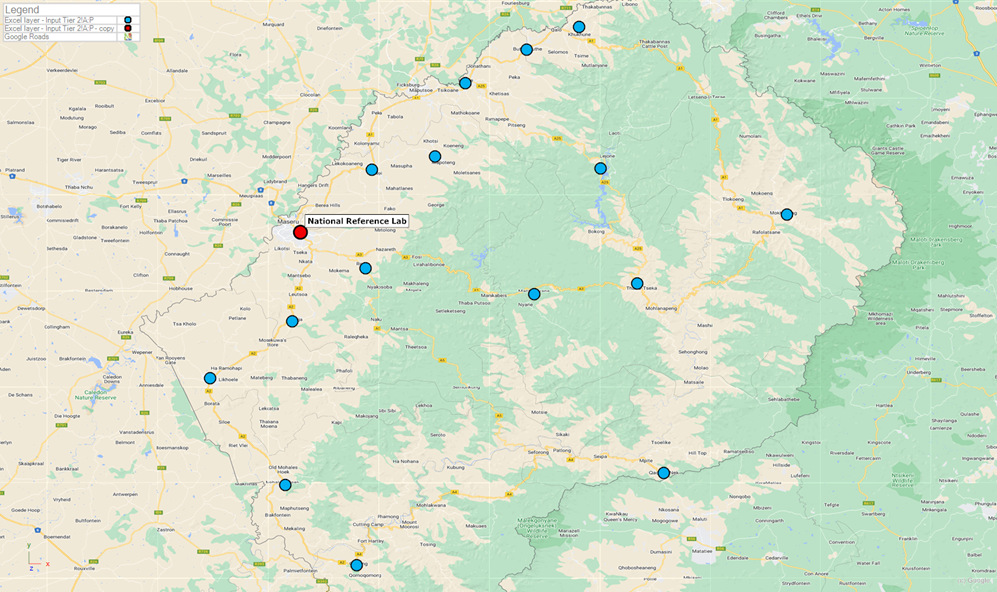Tier 2 Collection and delivery locations