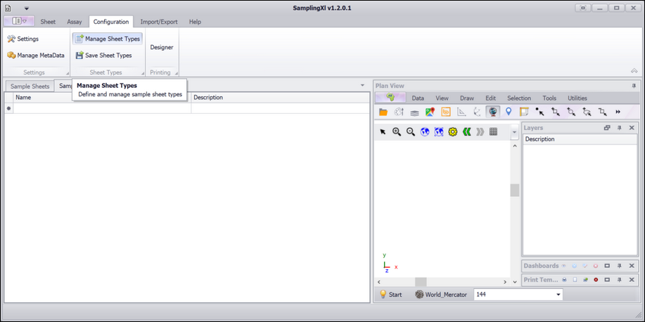 Manage Sheet types